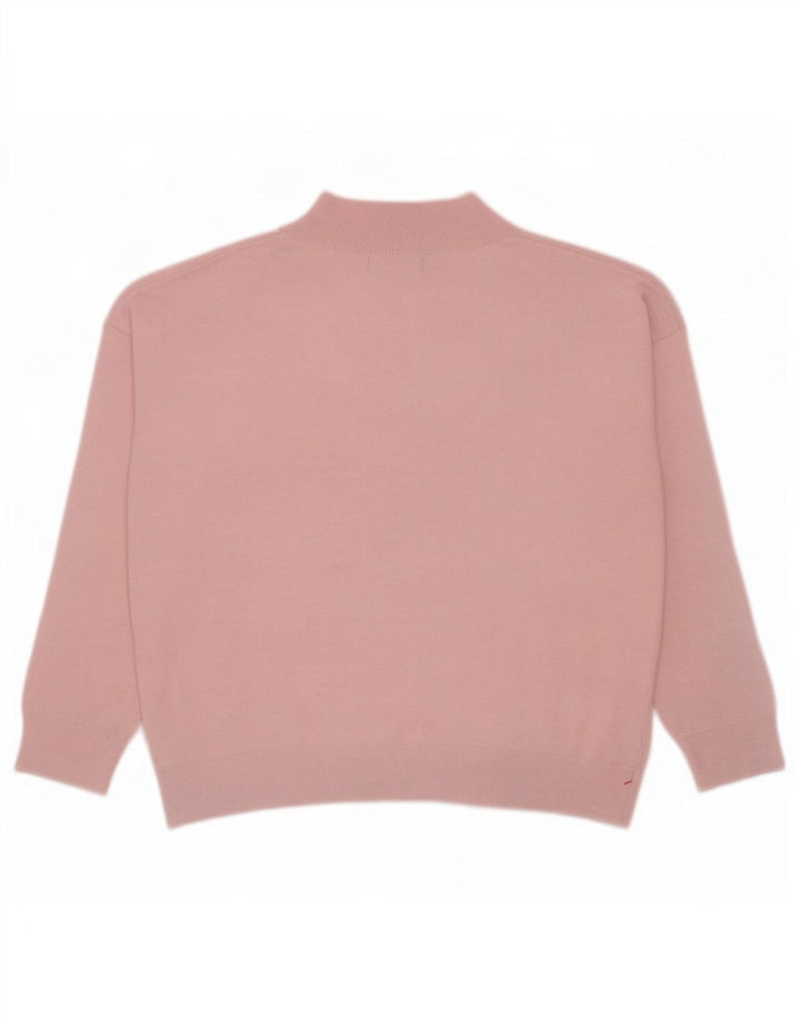 Maglione oversize con scollo a V da donna Marks & Spencer UK 14 Rosa medio
