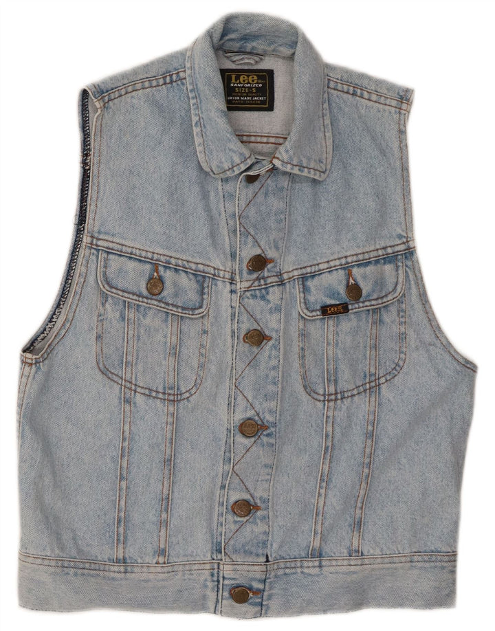 Gilet in denim da uomo Lee UK 36 piccolo cotone blu