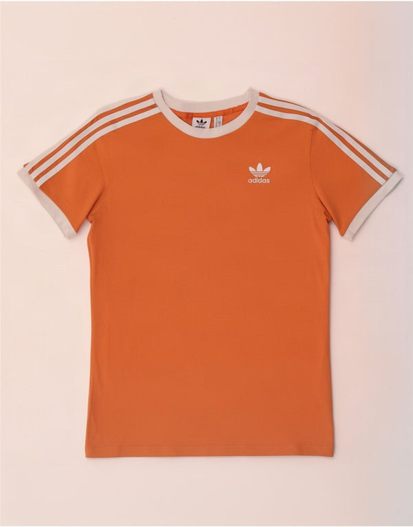 T-shirt da donna Adidas Top UK 10 piccola in cotone arancione