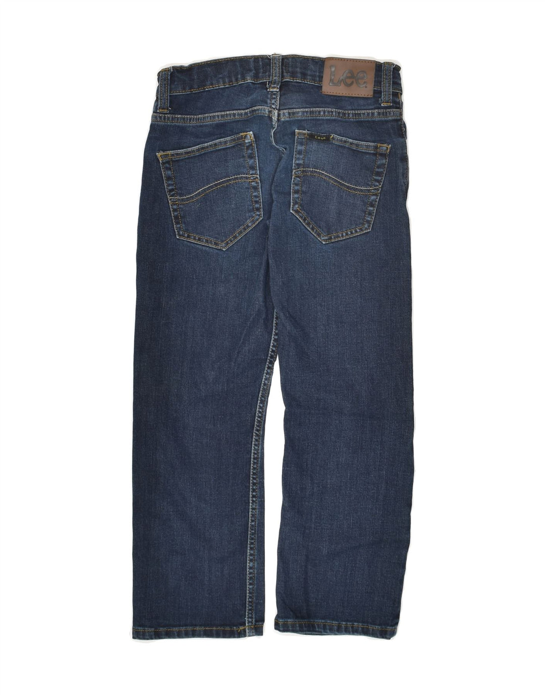 LEE Boys Straight Jeans 7-8 Years W24 L21  Navy Blue Cotton | Vintage Lee | Thrift | Second-Hand Lee | Used Clothing | Messina Hembry 