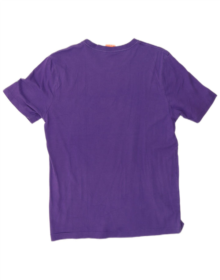 T-shirt grafica da uomo Puma Top Small in cotone viola