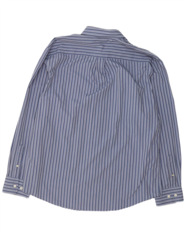 Camicia da uomo DOCKERS taglia 16 16 1/2 grande cotone a righe blu