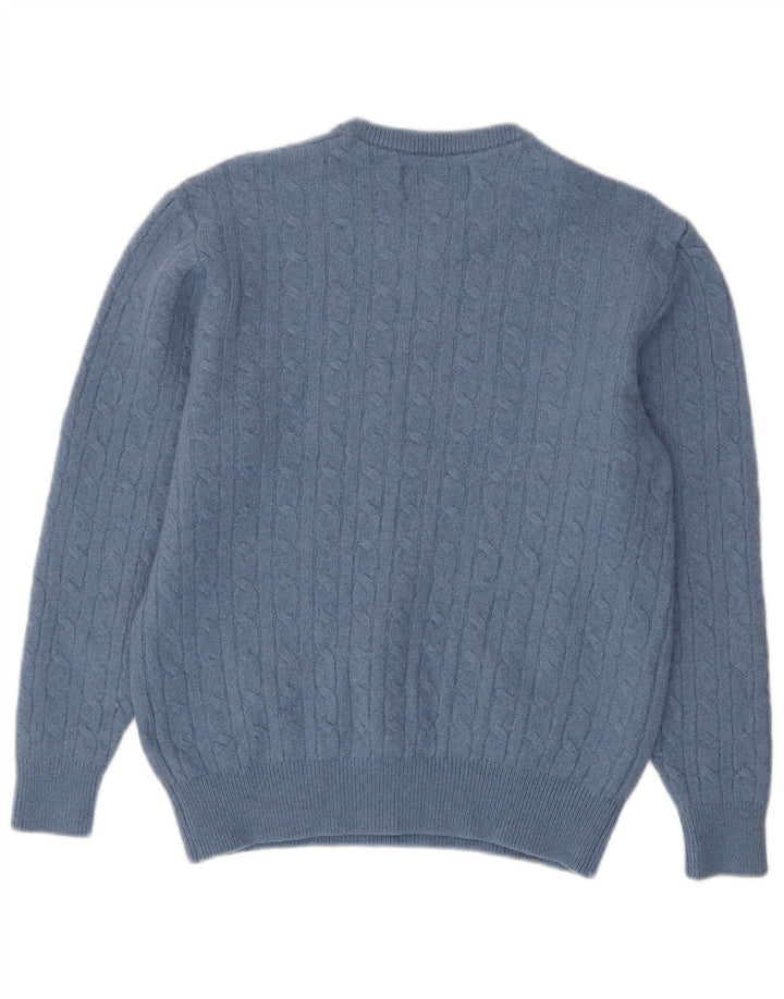 JACK WILLS Maglione maglione girocollo da donna piccolo in lana blu
