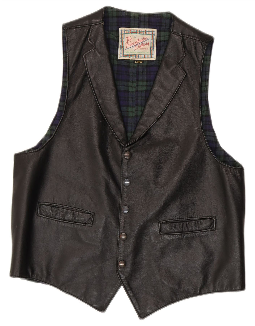 Gilet vintage da uomo grande nero