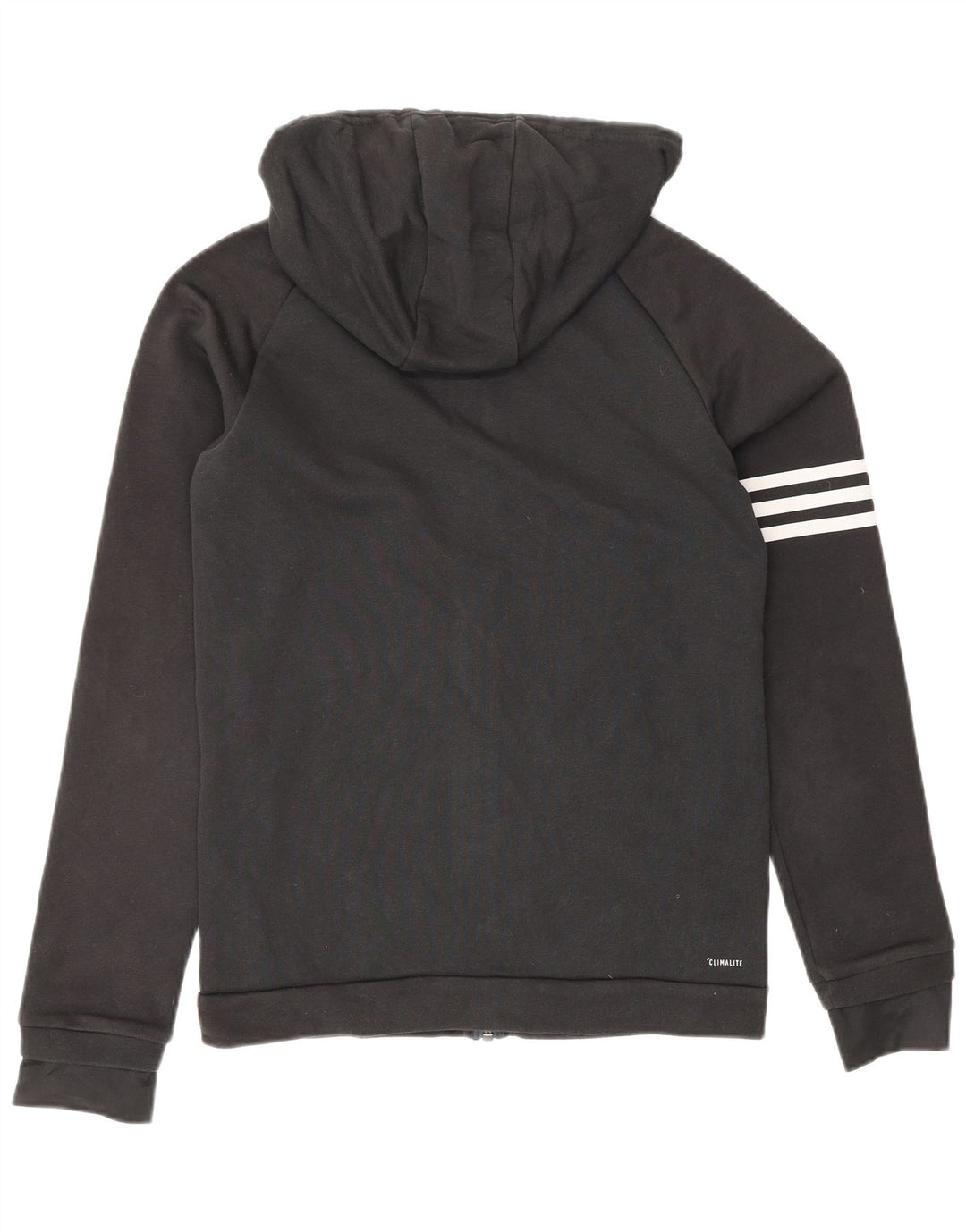 Maglione con cappuccio e zip ADIDAS Climalite da uomo piccolo in cotone nero