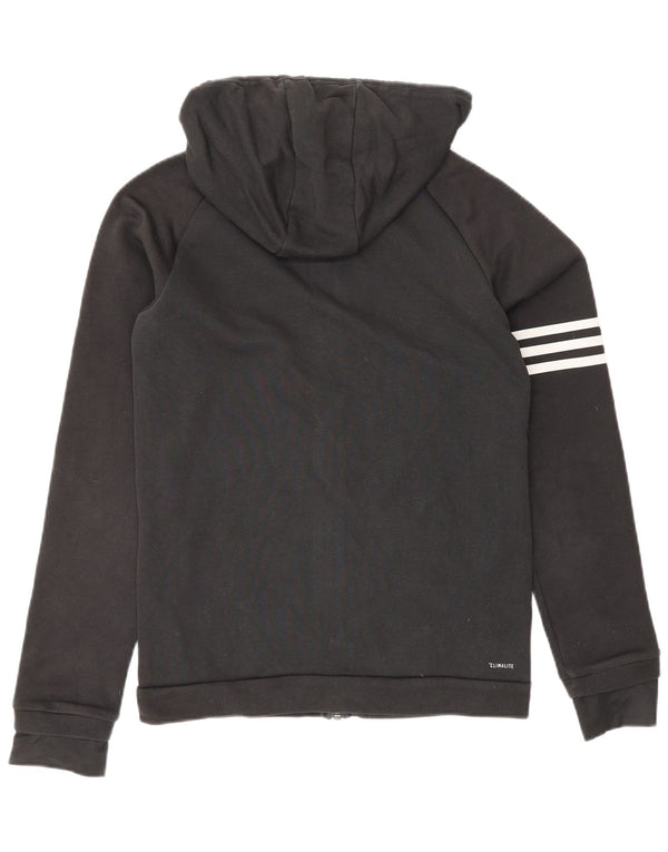 Maglione con cappuccio e zip ADIDAS Climalite da uomo piccolo in cotone nero