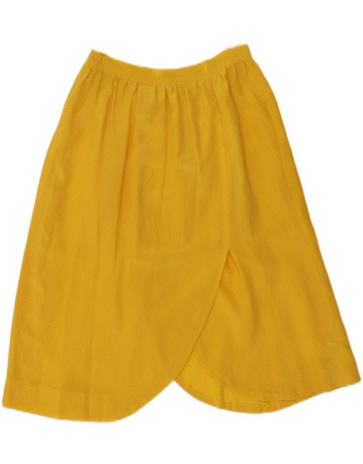 VINTAGE Womens Asymmetrical Skirt W28 Medium Yellow