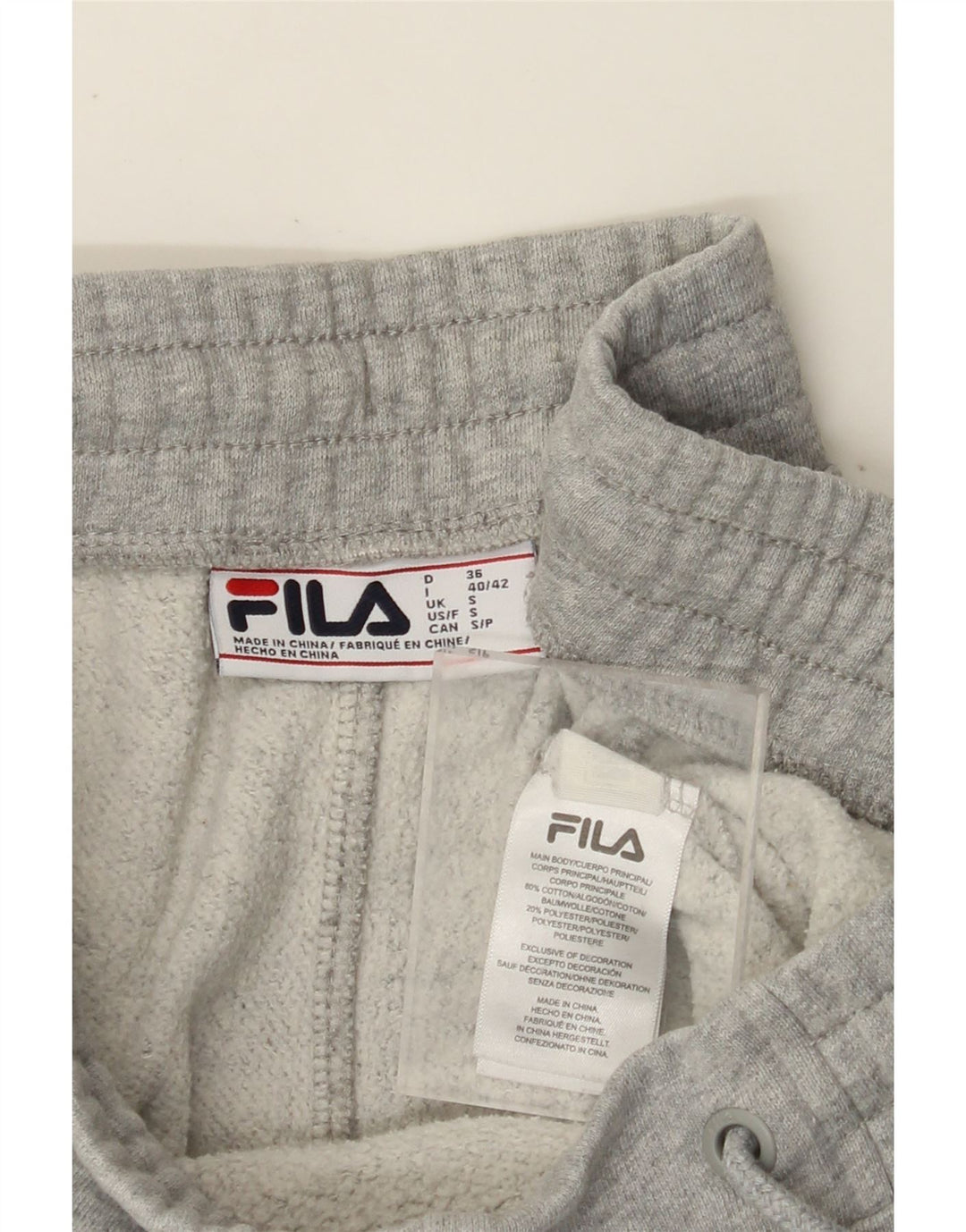 Pantaloni da tuta da donna FILA Joggers UK 10 Small Grigio Cotone