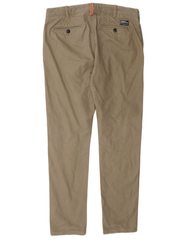 Pantaloni chino slim militari da uomo Superdry W33 L32 kaki