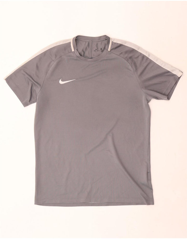 T-shirt Nike Dri Fit da uomo, grande, in poliestere color block grigio