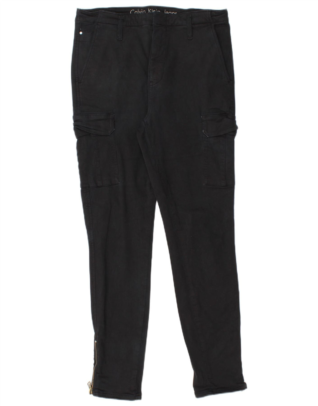 Pantaloni cargo slim da donna Calvin Klein W31 L27 cotone nero