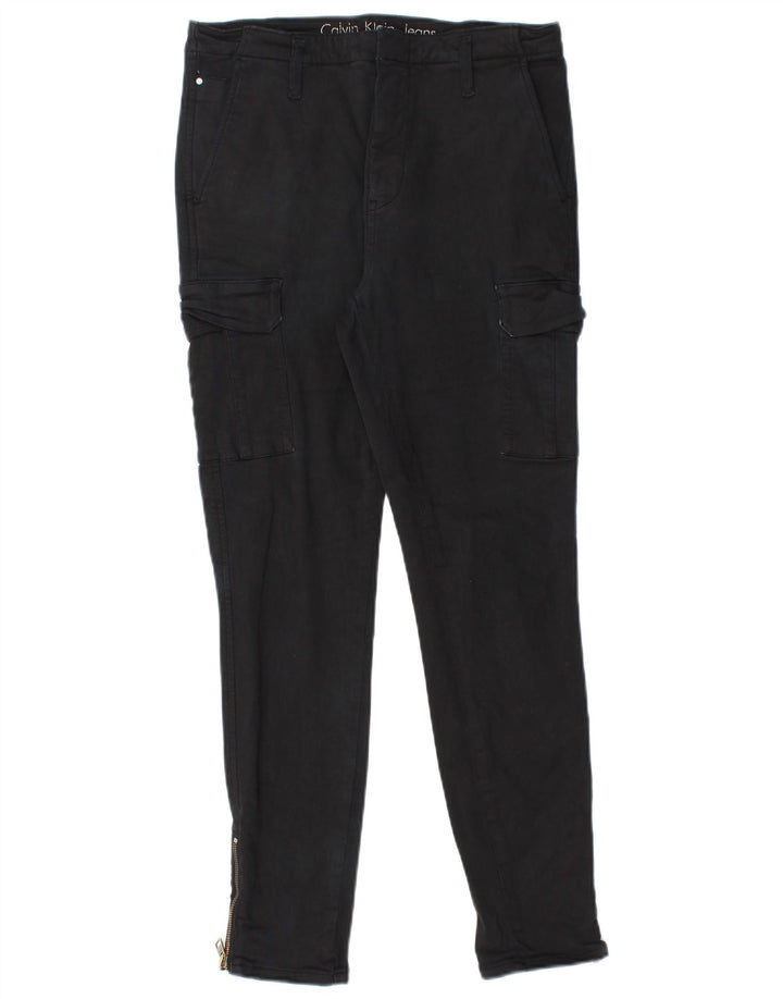 Pantaloni cargo slim da donna Calvin Klein W31 L27 cotone nero
