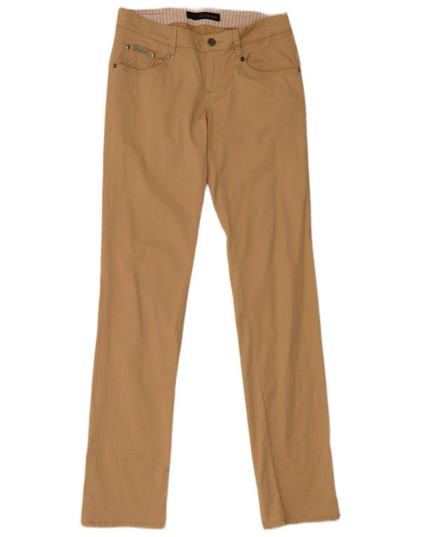 Pantaloni casual slim da donna Calvin Klein W27 L34 cotone beige