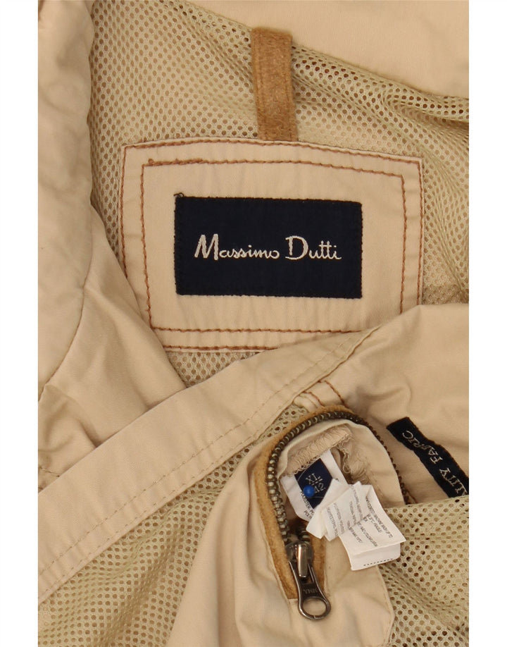 MASSIMO DUTTI Giacca utilitaria da uomo UK 42 XL Cotone beige