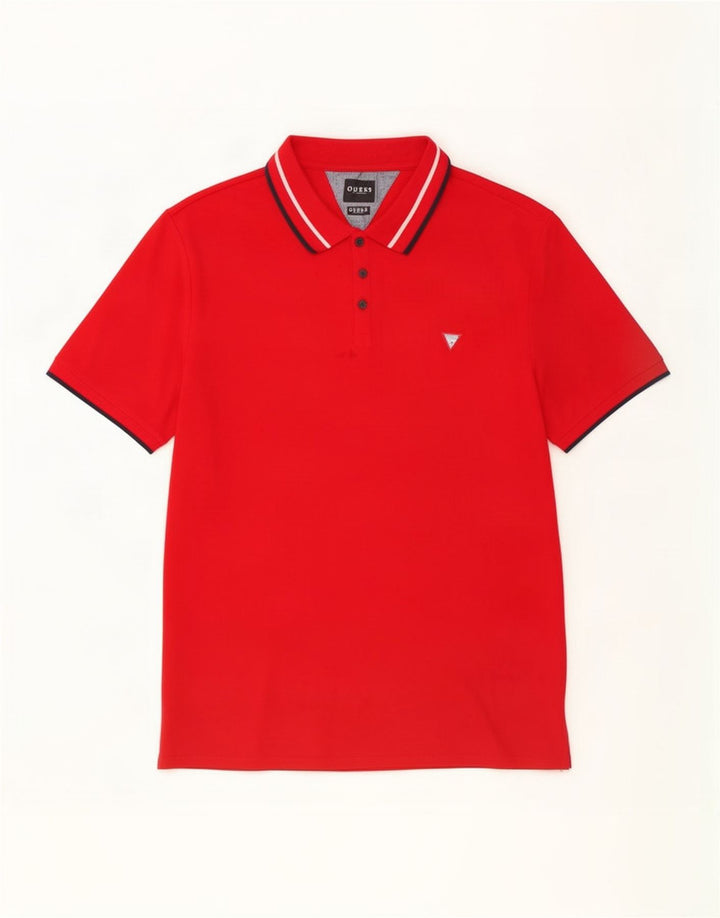 Polo da uomo Guess a righe grandi rosse