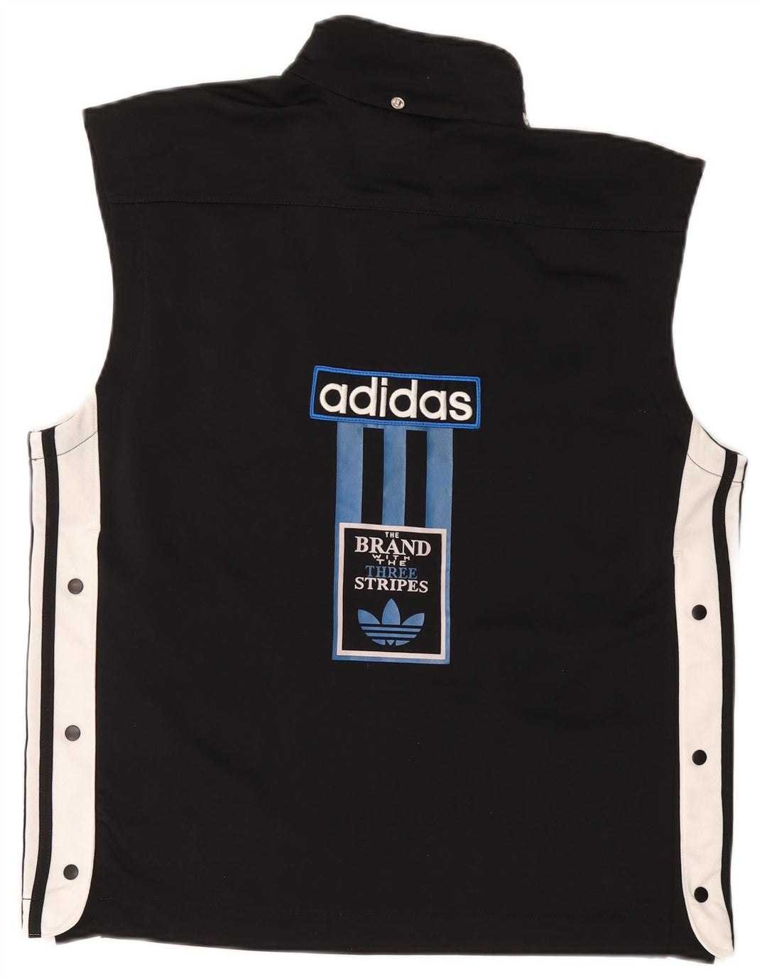 ADIDAS Giacca da tuta grafica senza maniche da uomo UK 36/38 piccola nera