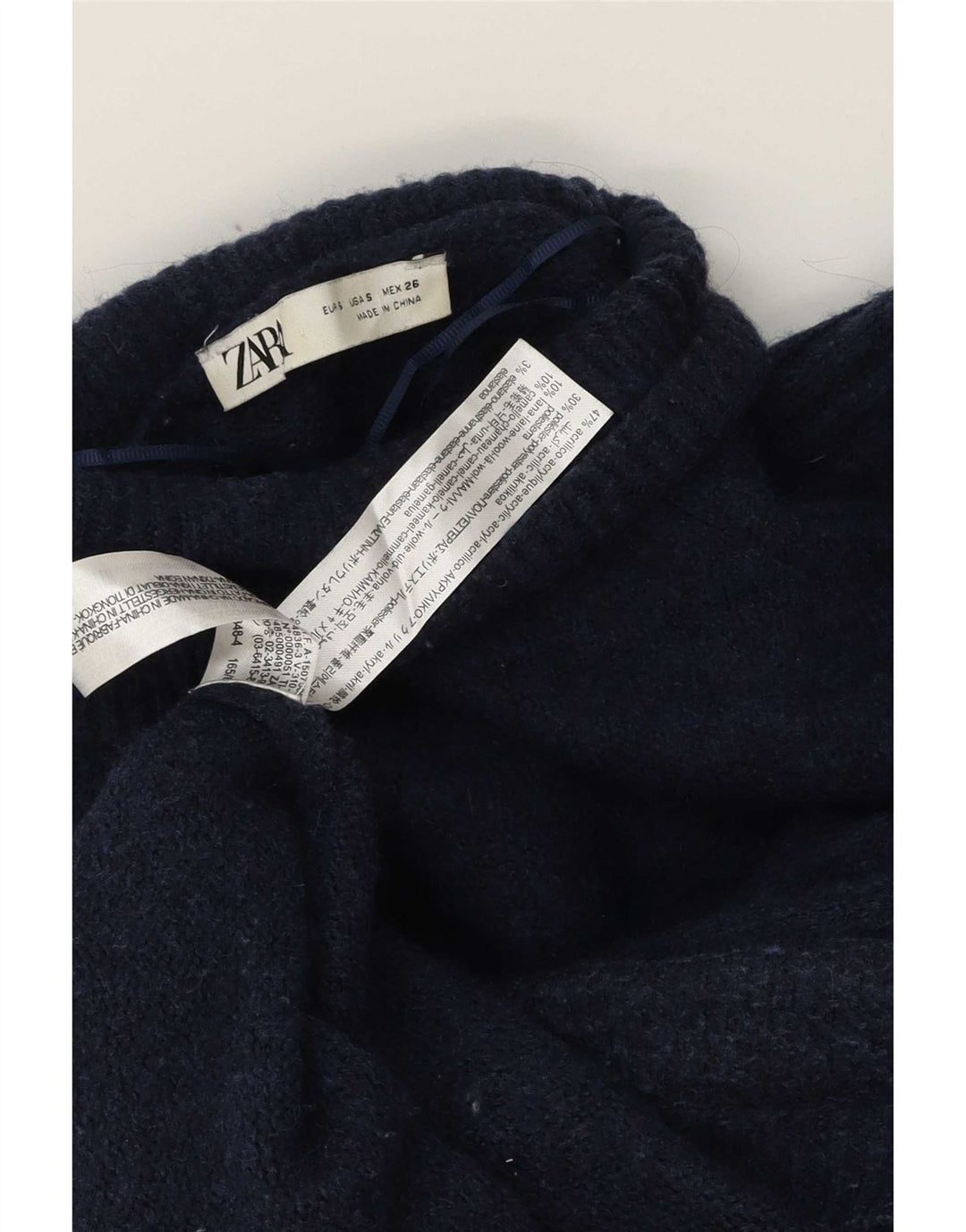 Maglione da donna Marks & Spencer a collo alto con collo alto UK 10 Small Navy B