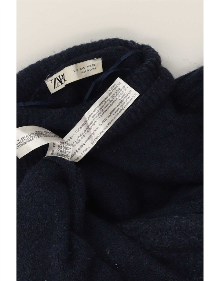 Maglione da donna Marks & Spencer a collo alto con collo alto UK 10 Small Navy B