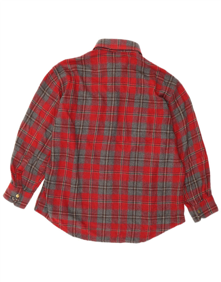 PROGETTO EUROPEO Camicia da uomo in flanella XL Acrilico a quadri rossi
