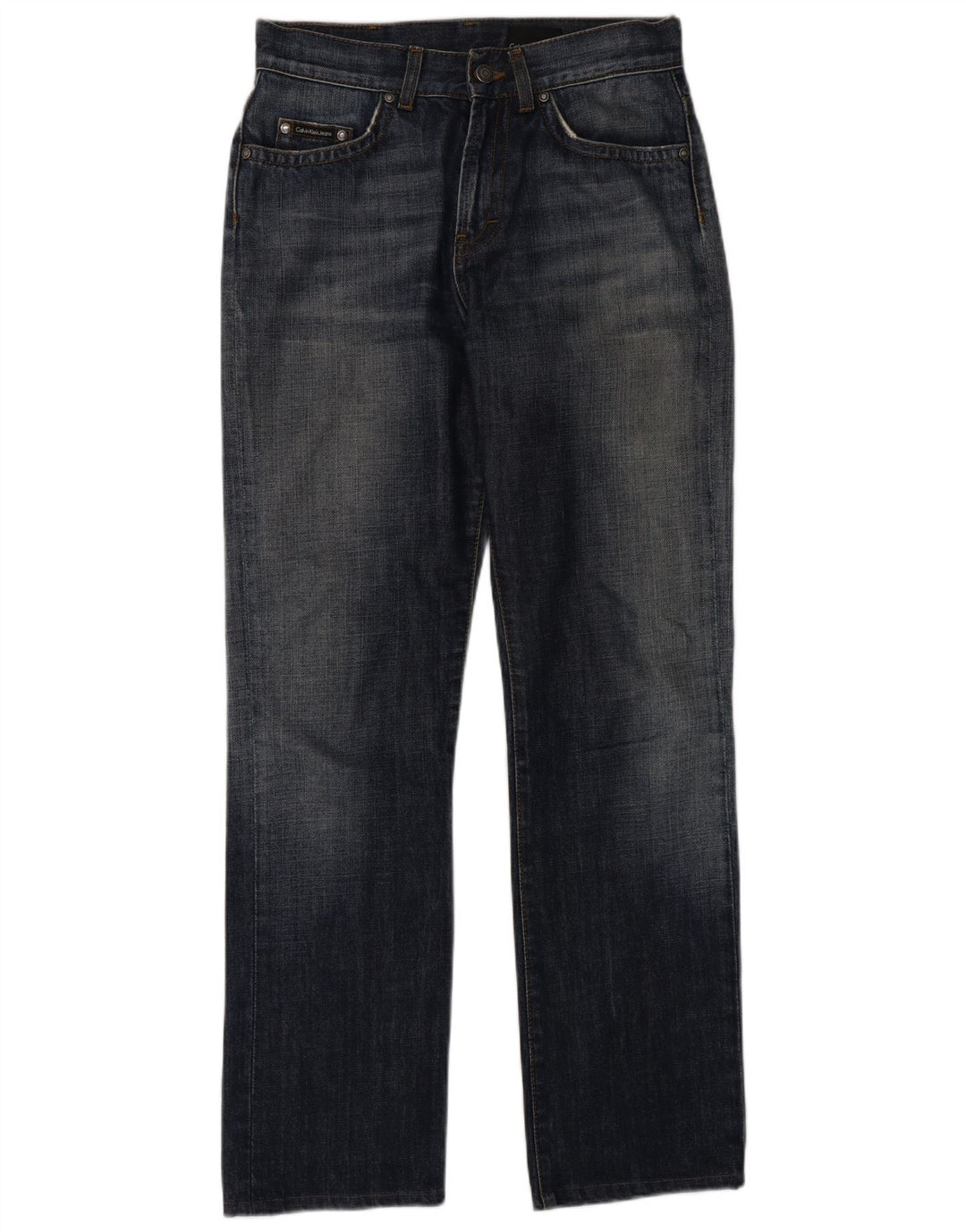 Jeans dritti da uomo Calvin Klein W28 L30 cotone blu