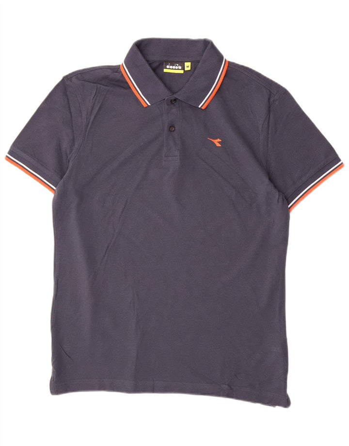 Polo Diadora Uomo Media Blu Navy in cotone