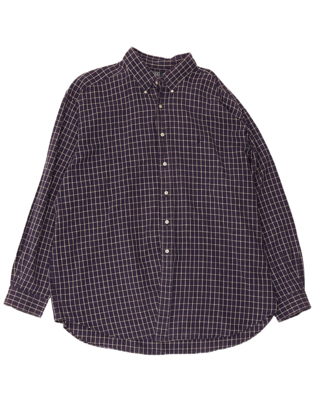 POLO RALPH LAUREN Camicia Blaire da uomo 2XL Cotone a quadri blu navy