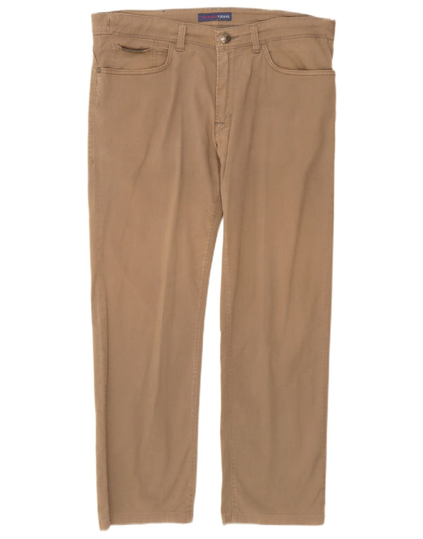 Pantaloni Casual Dritti Uomo Trussardi W34 L27 Beige