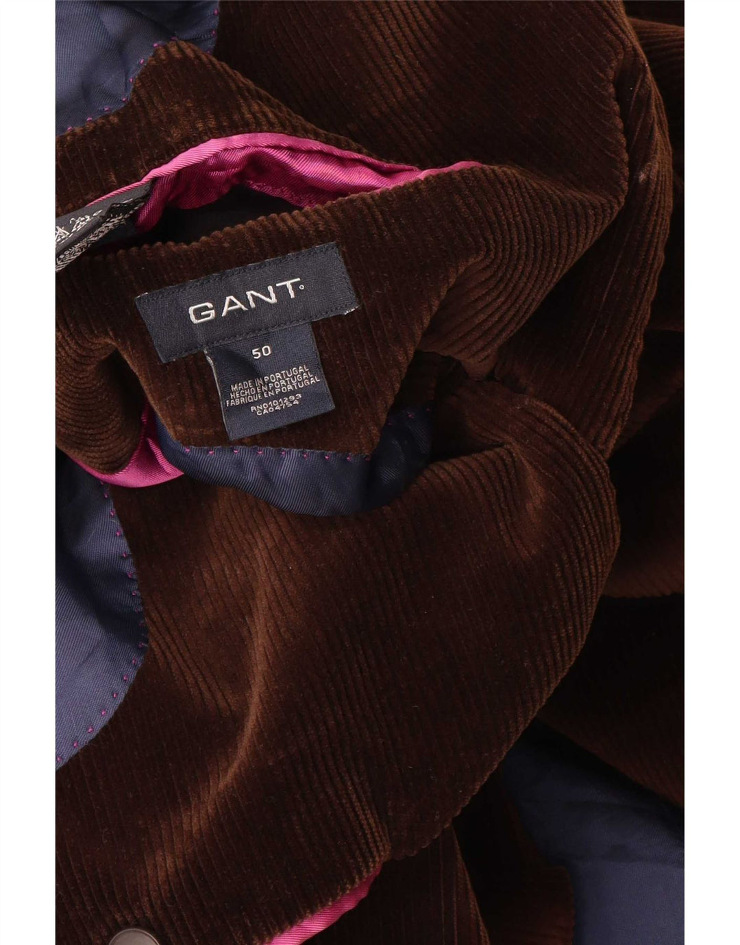 Gant Giacca da uomo in velluto a coste a 2 bottoni EU 50 Large in cotone marrone