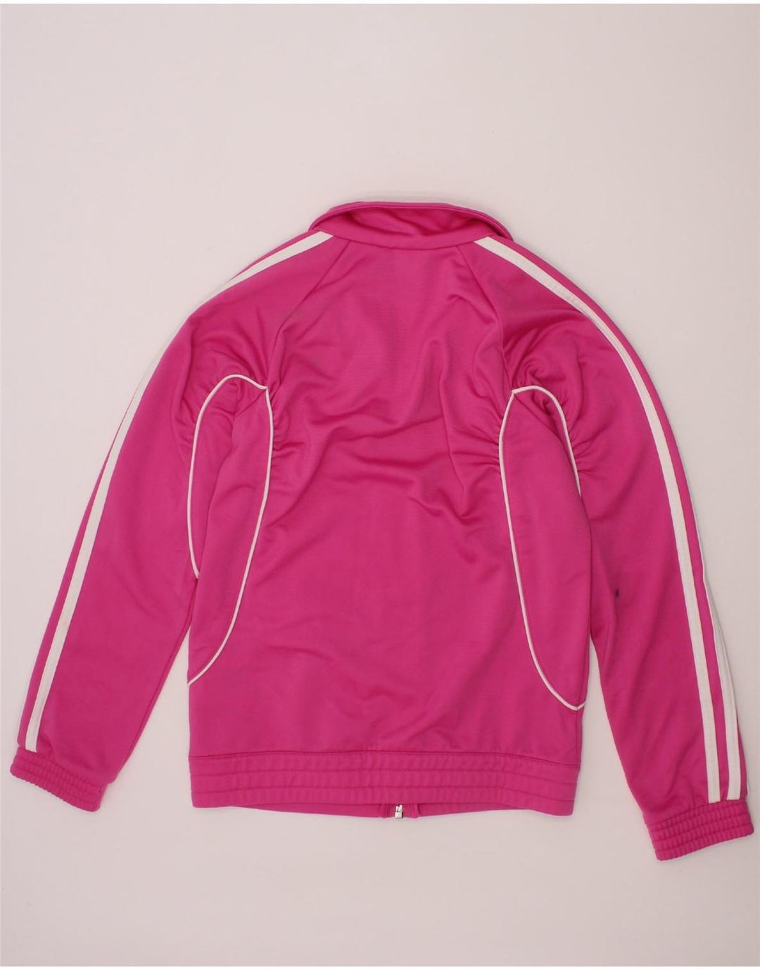 ADIDAS Girls Tracksuit Top Jacket 9-10 Years Pink Polyester Vintage Adidas and Second-Hand Adidas from Messina Hembry 