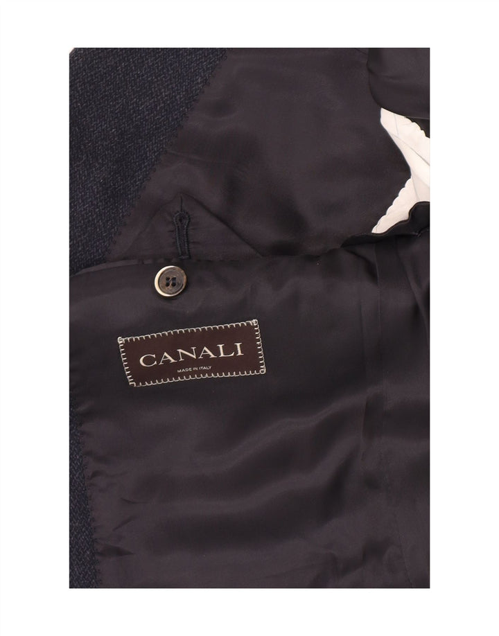 Giacca Blazer da Uomo a 2 Bottoni Canali IT 50 Large in Lana Blu Navy