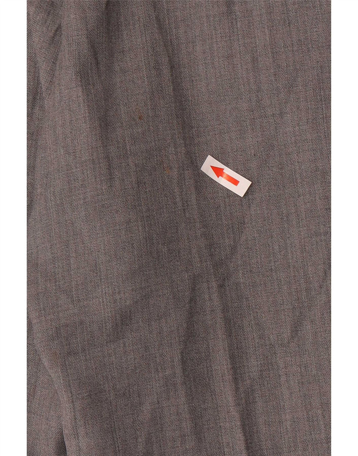 Pantaloni da abito dritti da uomo Marks & Spencer W40 L29 Lana grigia