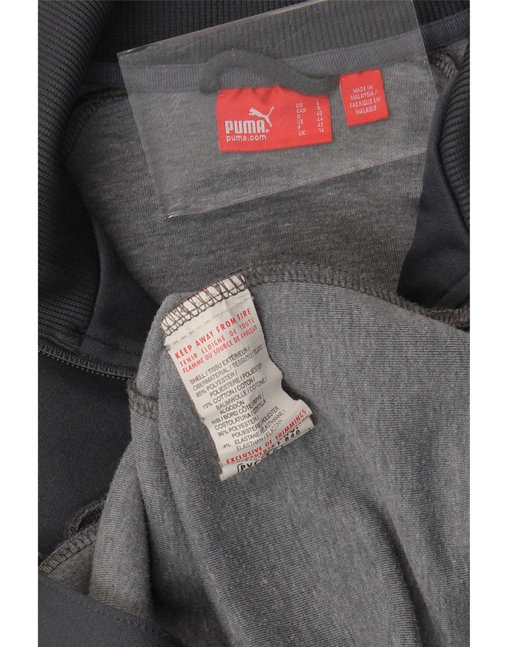 Giacca da tuta grafica da donna Puma UK 14 Blocco colore grigio medio
