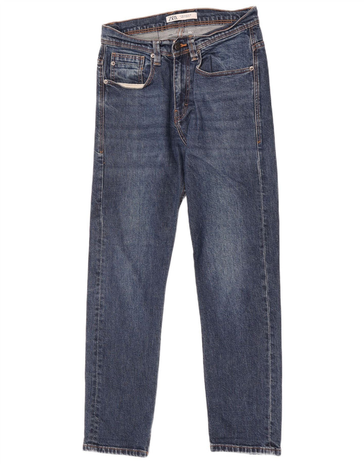 Jeans slim da uomo Zara EU 38 Small W30 L30 Blu