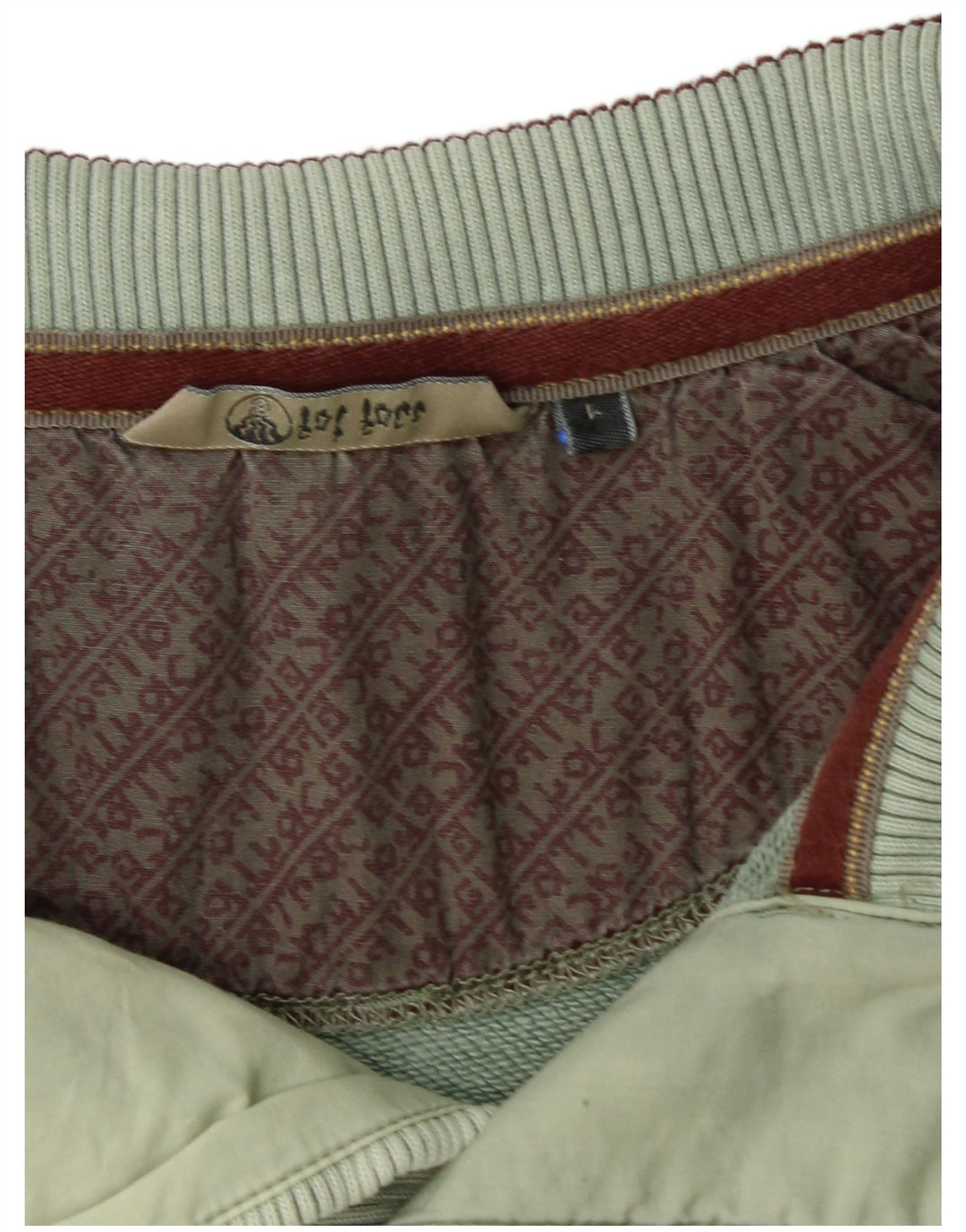 FAT FACE Mens Button Neck Sweatshirt Jumper Large Green Cotton