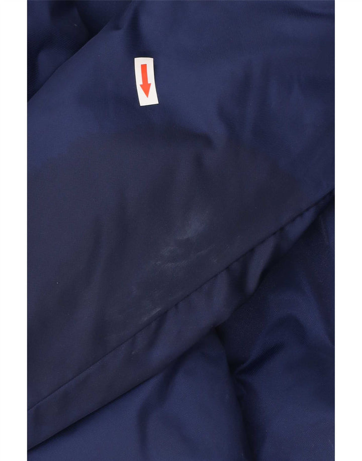 Giacca a vento con cappuccio Adidas da ragazzo 13-14 anni in poliestere blu navy