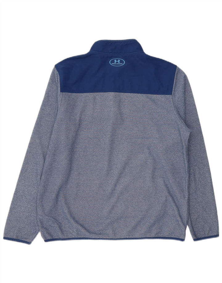 Under Armour Uomo Cold Gear Pullover Tuta Top Grande a Righe Blu