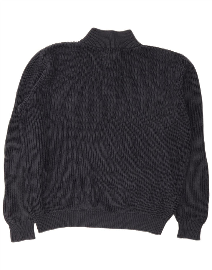 Maglione da uomo L.L.Bean con collo a bottoni, grande cotone blu navy