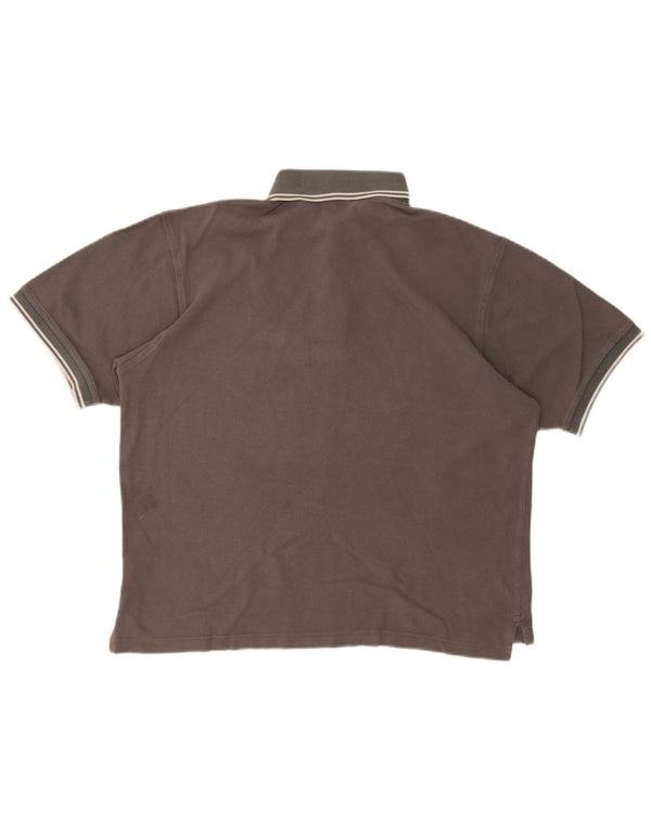 Polo da uomo Fila in cotone grigio medio