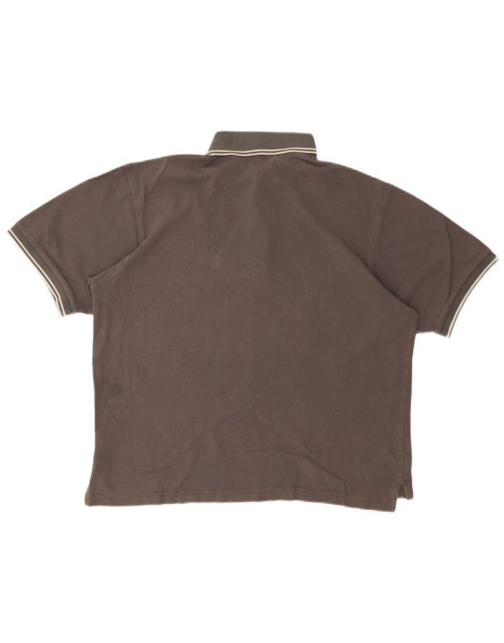 Polo da uomo Fila in cotone grigio medio
