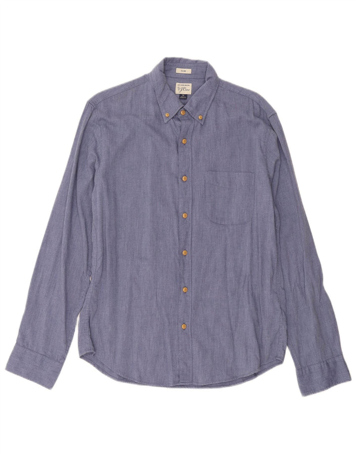 Camicia slim fit da uomo J. CREW in cotone blu medio