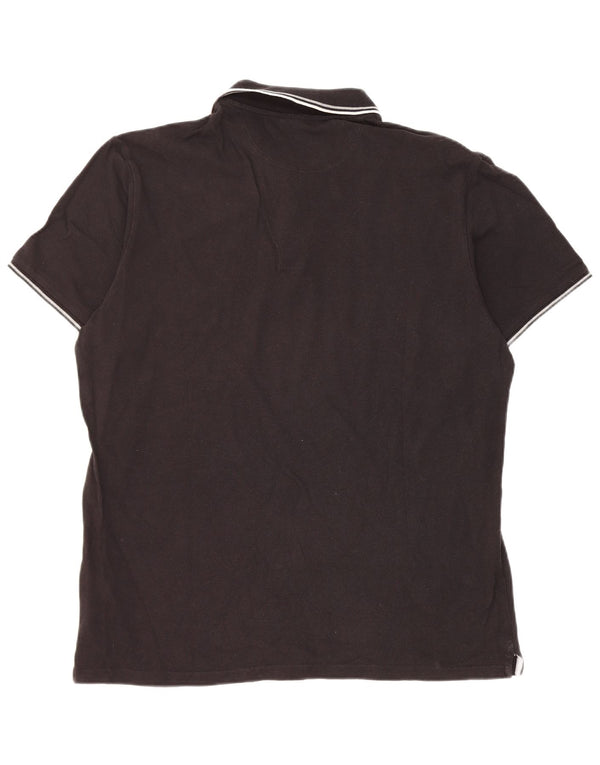 Polo da uomo a maniche corte Champion XL in cotone a righe nere