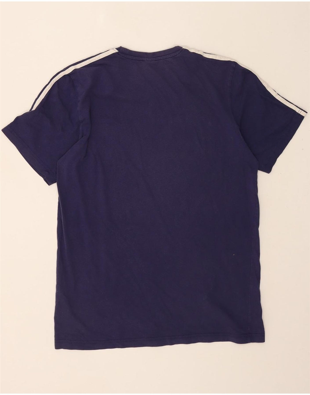 ADIDAS Mens T-Shirt Top Large Navy Blue Cotton Vintage Adidas and Second-Hand Adidas from Messina Hembry 