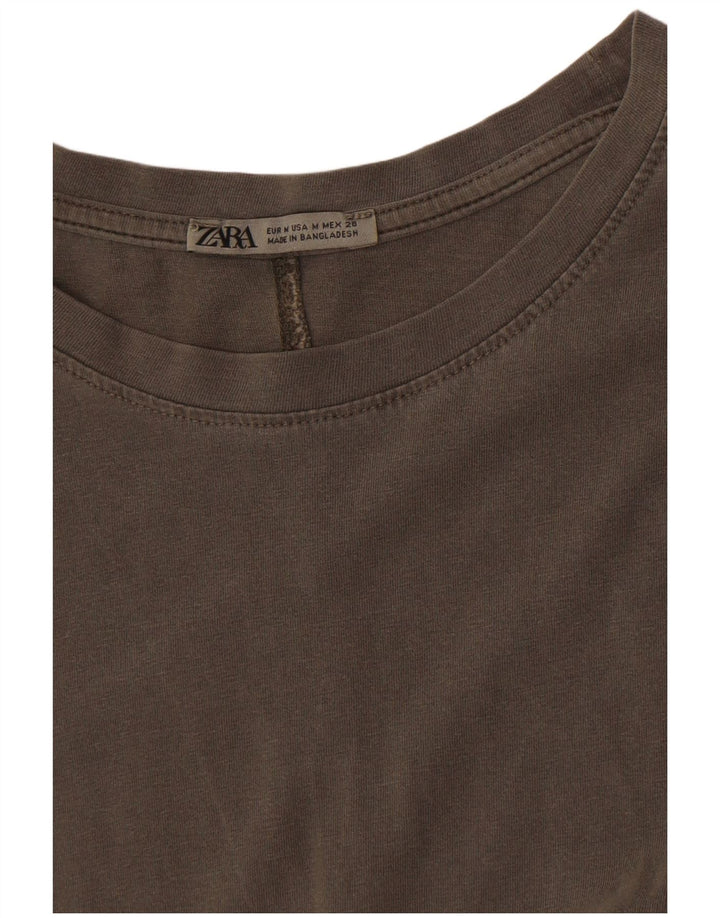 Abito T-shirt Zara da donna UK 14 Grigio medio