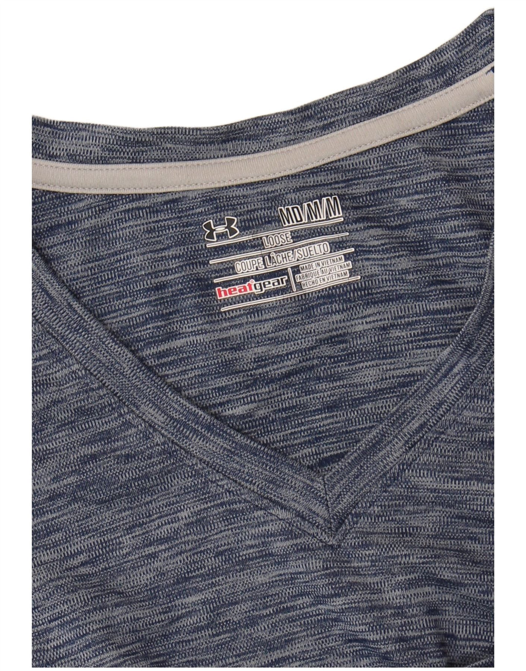 Maglietta Under Armour da donna Heat Gear UK 12 Medium Navy Blue Flecked