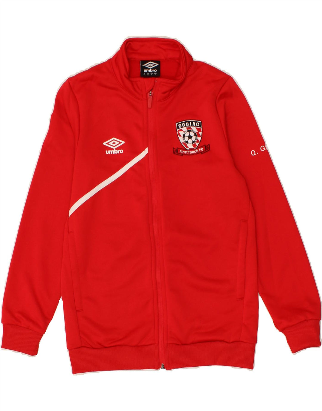 UMBRO Boys Tracksuit Top Jacket 11-12 Years Medium  Red Polyester Vintage Umbro and Second-Hand Umbro from Messina Hembry 