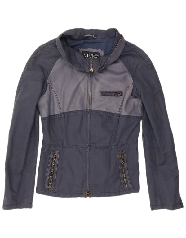 Giacca bomber da donna Armani Jeans UK 14 cotone blu navy medio