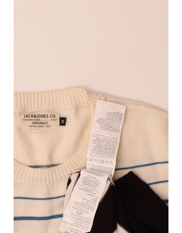 Jack & Jones Maglione girocollo da uomo in cotone color block medio nero