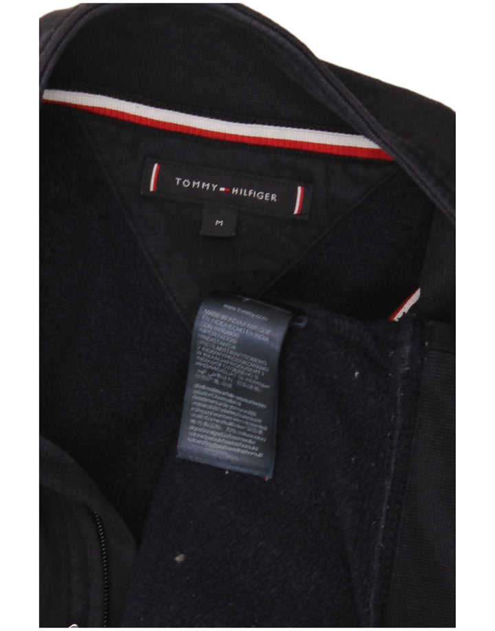 Tommy Hilfiger Uomo Felpa con collo grafico con zip Maglione medio blu navy