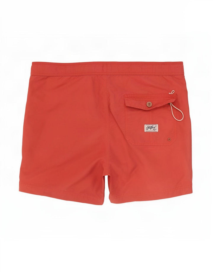 Pantaloncini da bagno da uomo Fat Face grandi in cotone rosso