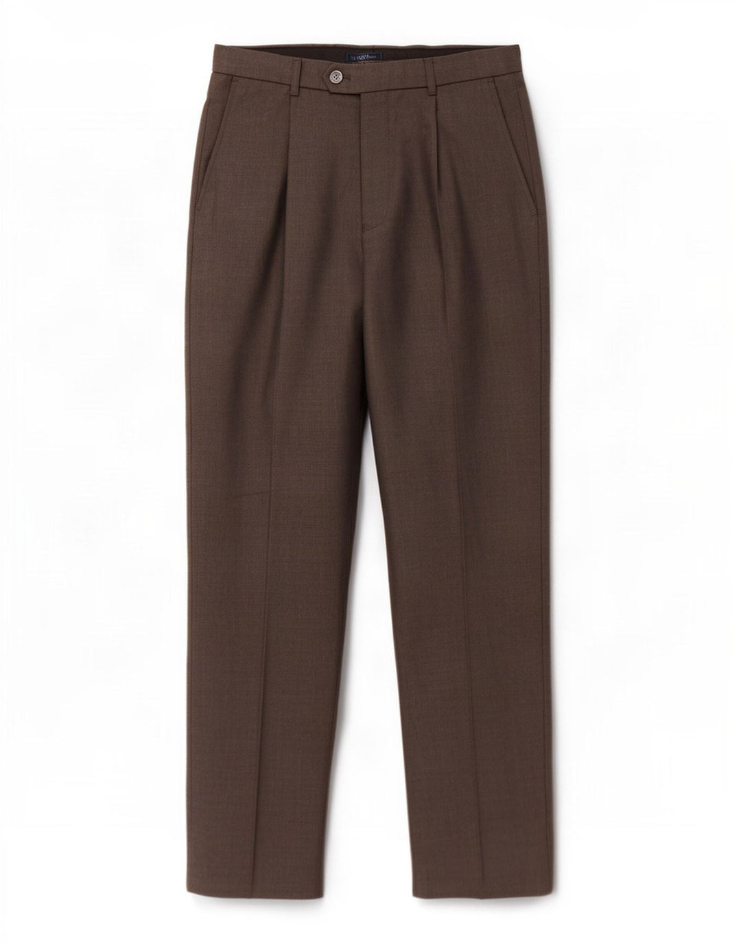Pantaloni da abito con pegging da donna Marks & Spencer W32 L33 poliestere marrone